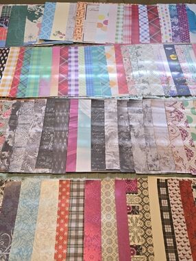 145 Sheets Of 12 X12 Scrapbook Paper, 3 Stencils